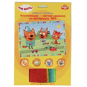 Аппликация мягкая мозаика Три Кота (17х23 см) МУЛЬТИ АРТ 100-AMP-TC1
