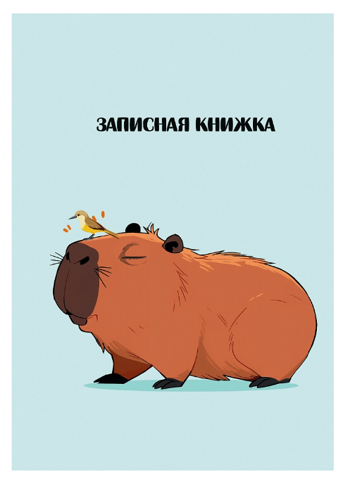 ЗАПИСНАЯ КНИЖКА А6 48л. КАПИБАРА-1, 48-9192