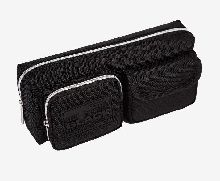 Пенал 'deVENTE. TOTAL BLACK' 21x8,5x6 см, прямоугольный для 50 предметов, 7029423